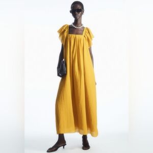 COS Cap Sleeve Babydoll Maxi Dress